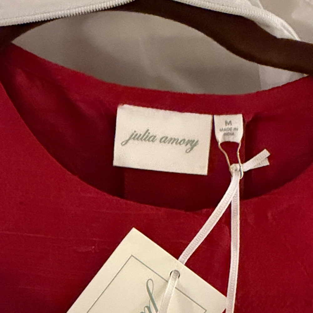Kate Dress NWT Size Medium - Elegant Red Midi Dress - Picture 7 of 9